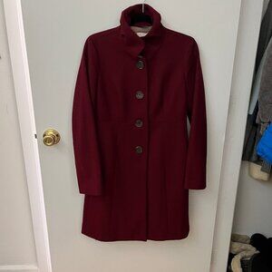 Red J Crew Button Up Jacket